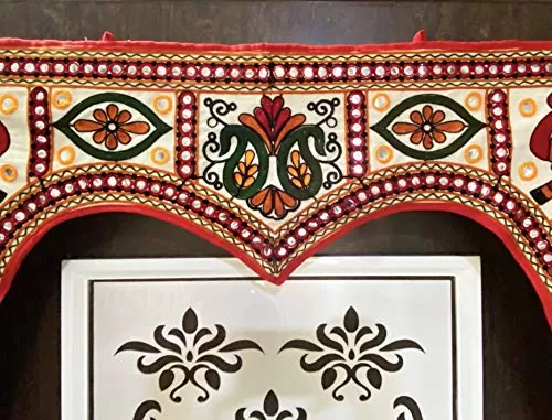 Cotton Traditional Bandarwal For Door (37 inch Multicolour), 2 image