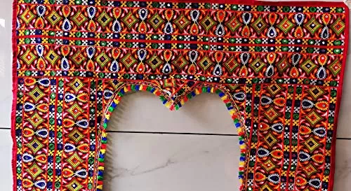 Traditional Multi Zula Pearl Beads Handmade Door Hanging/Bandarwal/Toran for Door Traditional Bandarwal for Door 40" inch Length, 4 image