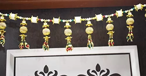 Pearl Beads Handmade Door Hanging Toran 37" inch Length, 2 image