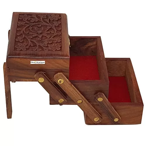 Handmade Wooden Jewellery Box for Women Jewellery Organizer, 2 image