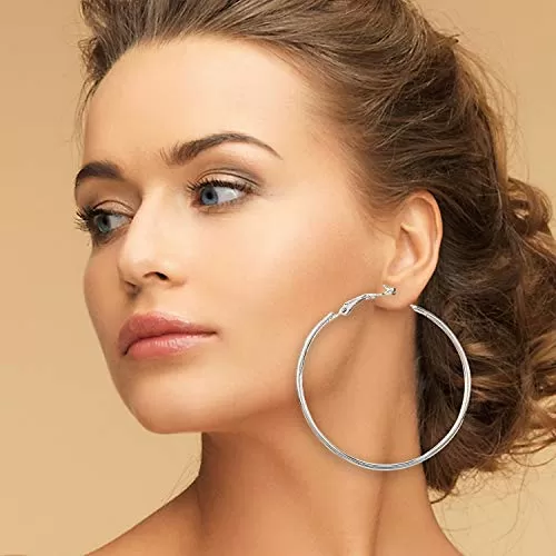 Stylish Light Weight Bali Silver Earrings for Women, 2 image