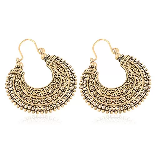 Stylish Oxidized Golden Earrings for women, 2 image