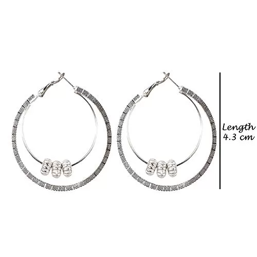 Light Weight Bali Silver Earrings for Women, 3 image
