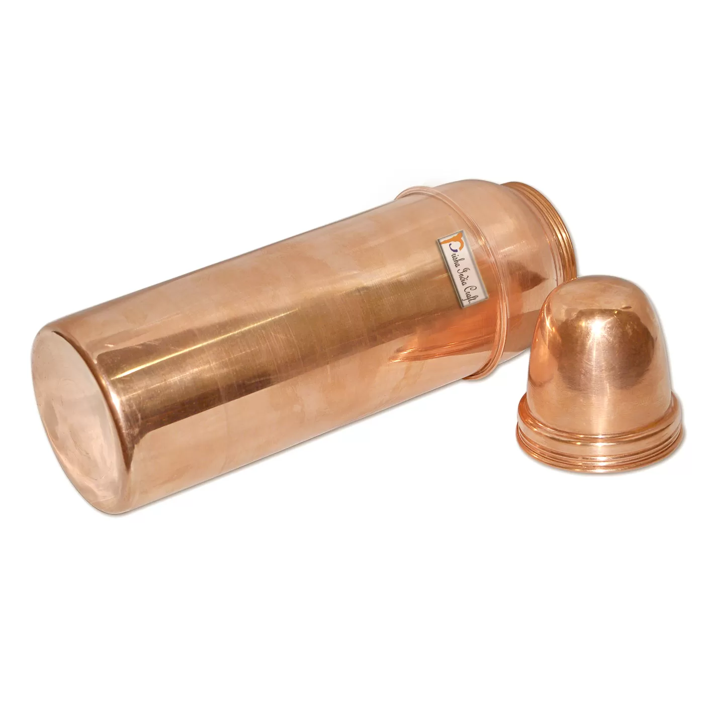 800 ML / 27 oz - Set of 2 - DIWALI GIFT Pure Copper Water Bottle Pitcher for Ayurvedic Health Benefits, 3 image