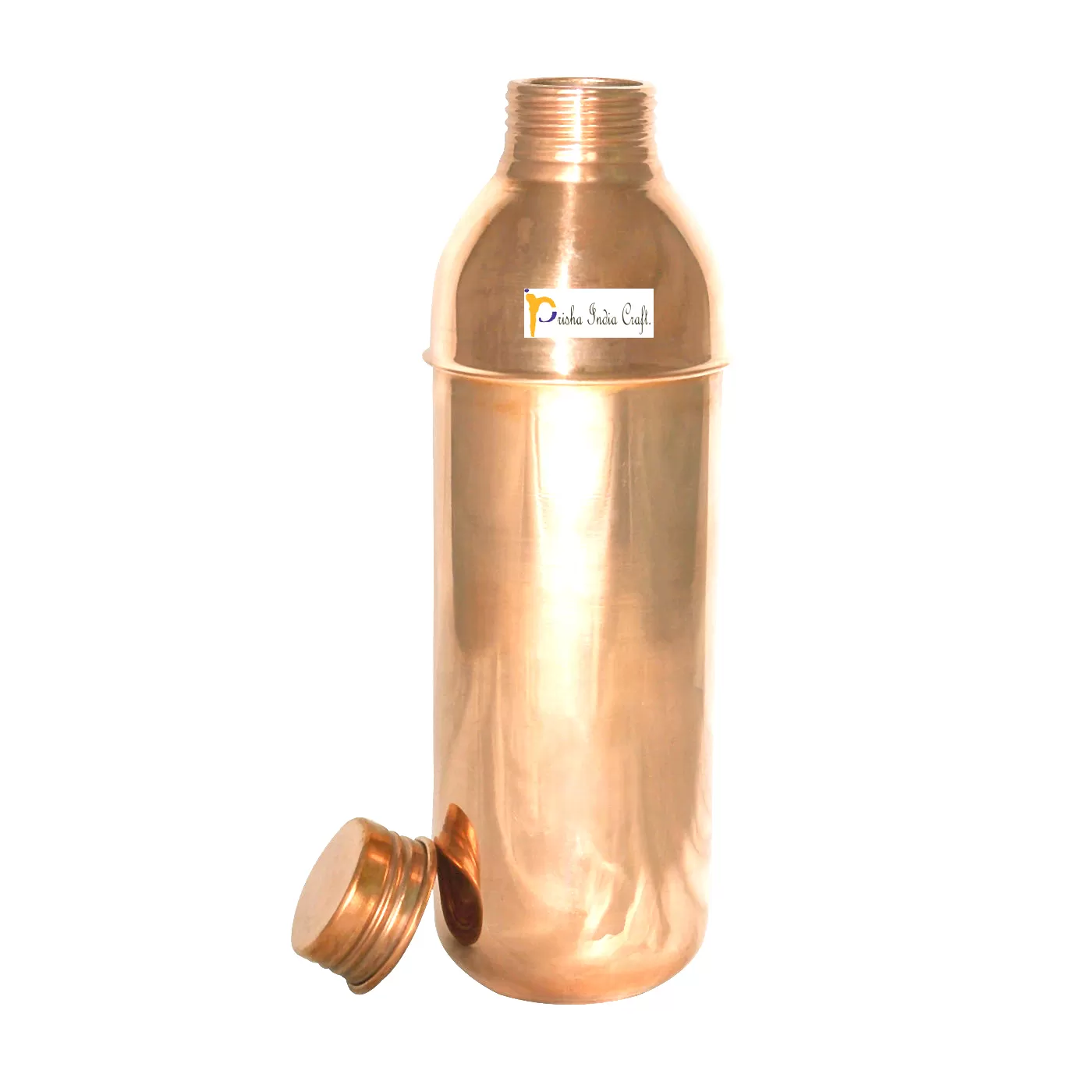 800 ML / 27 oz Set of 2 - DIWALI GIFT Copper New Bislery Stylish Bottle with Ayurvedic benefited, 2 image