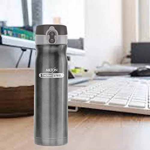 Grace 500 Stainless Steel Water Bottle 500ml/75mm Grey, 3 image