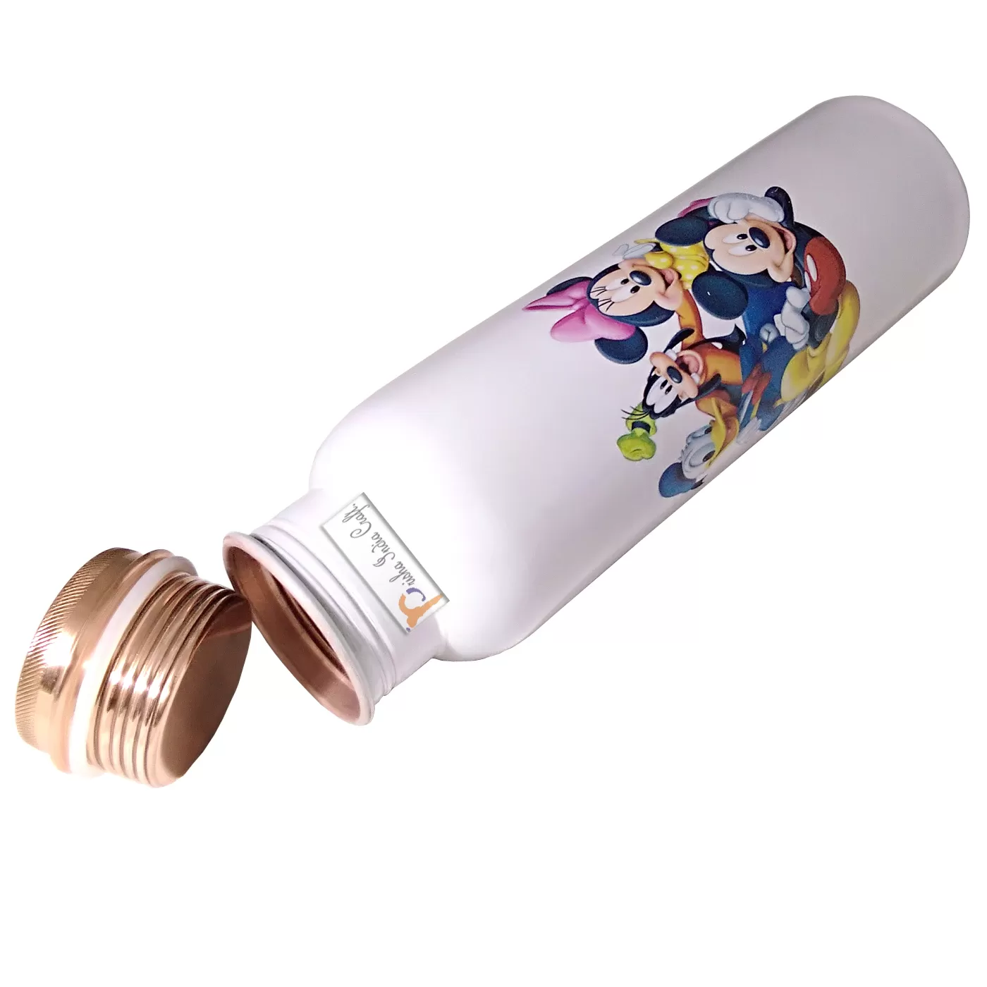 Digital Printed Pure Copper Water Bottle Kids School Water Bottle Mickey Mouse and Donald Design, 1000 ML, 2 image
