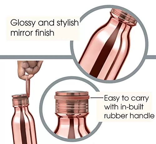 Glitz 600 Vacuum Insulated Thermosteel Bottle 580 ml 1 Piece Rose Gold, 4 image
