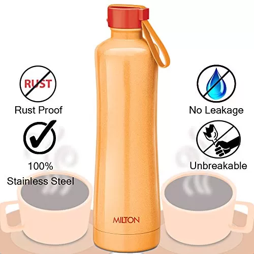 MILTON Tiara-900 Stainless Steel Bottle 750ml Orange, 3 image