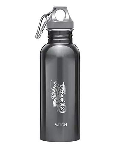 MILTON Thermosteel Flip Lid Flask 500 millilitres Silver & Alive 750 Stainless Steel Water Bottle 750 ml Black Combo, 5 image