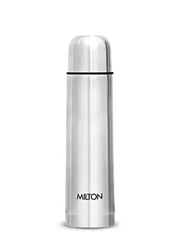 MILTON Thermosteel Flip Lid Flask 500 milliliters Silver & Thermosteel Flip Lid Flask 750 milliliters Silver Combo, 4 image
