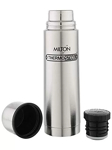 MILTON Thermosteel Combo - Flip Lid Flask 1000 ml + Plan lid flask 500 ml, 6 image