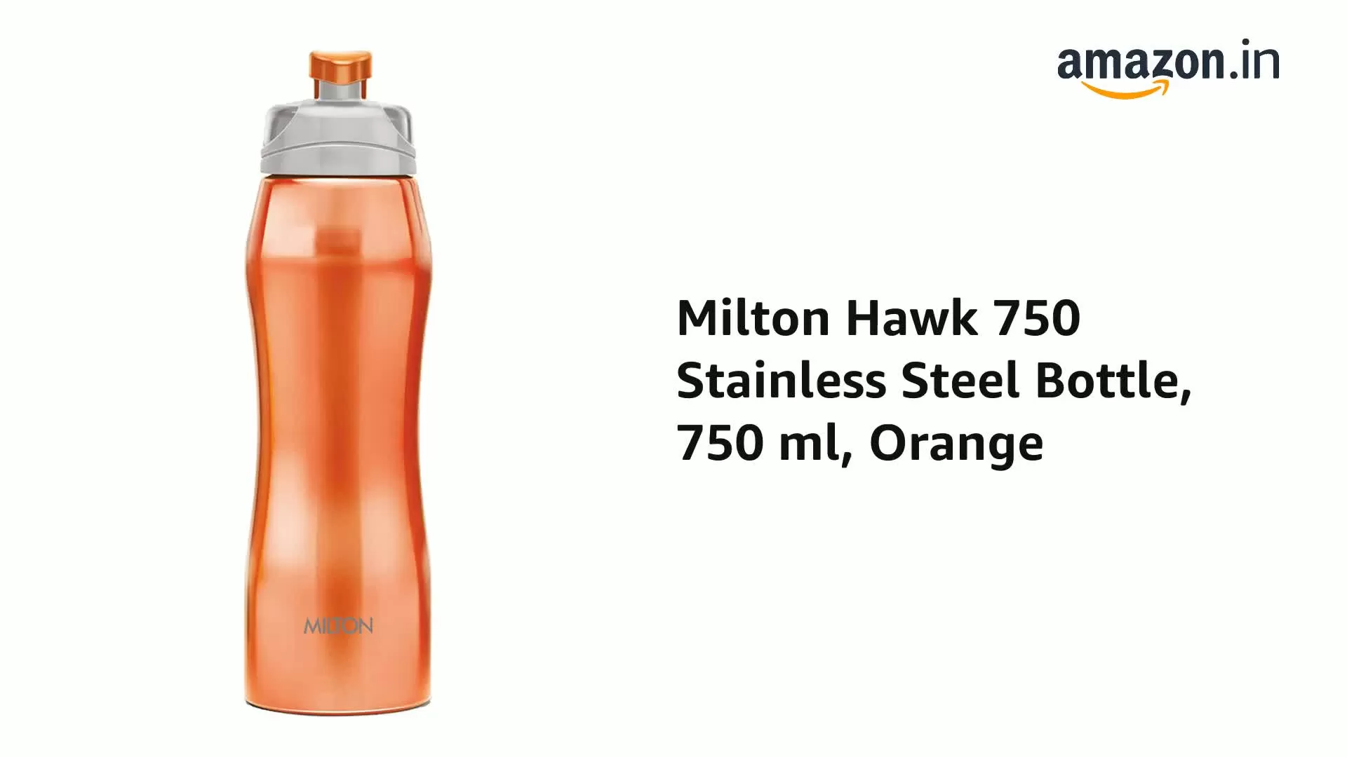 Hawk 750 Stainless Steel Bottle 750 ml Orange, 2 image