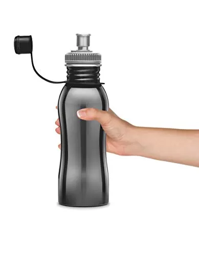 Easy Grip 500 Stainless Steel Water Bottle 500ml Black, 6 image