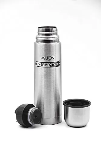MILTON Thermosteel Combo - Flip Lid Flask 1000 ml + Plan lid flask 500 ml, 4 image