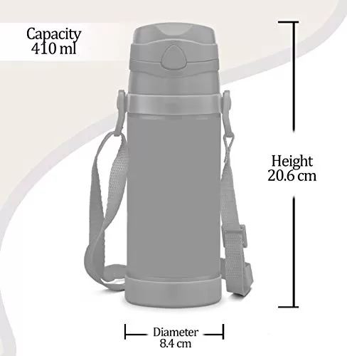 MILTON Campy 650 Shiva Stainless Steel Insulated Water Bottle 410 ml Red, 5 image
