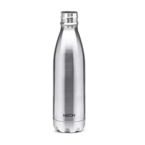 Thermosteel Duo Deluxe-1000 Bottle Style Vacuum Flask 1 Litre Silver + Shine 800 Stainless Steel Water Bottle 690 ml Steel Plain, 6 image