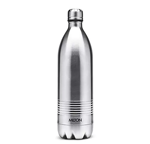 Thermosteel Duo Deluxe-1000 Bottle Style Vacuum Flask 1 Litre Silver + Shine 800 Stainless Steel Water Bottle 690 ml Steel Plain, 2 image