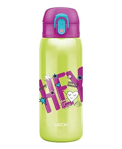 MILTON Jolly 475 Thermosteel KDs Water Bottle 390 ml Purple & Jolly 475 Thermosteel KDs Water Bottle 390 ml Green Combo, 5 image
