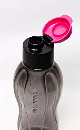 Aquasafe Xtreme Plastic Bottle 1L Set of 2 Black Blue Pink, 4 image