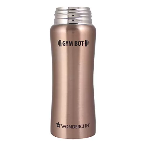 GymBot Stainless Steel Water Bottle 500 ml (Copper Finish), 3 image