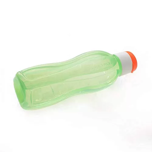 Aquasafe Plastic Water Bottle 1L Set of 2 Green White Orange, 3 image