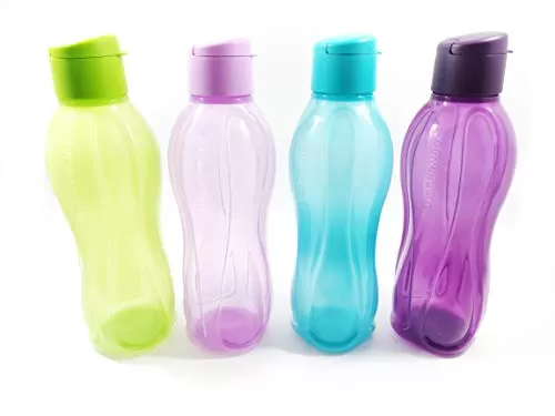 Aquasafe Fliptop Water Bottle 1 LTR (Set of 4) with Free Handkerchief, 2 image
