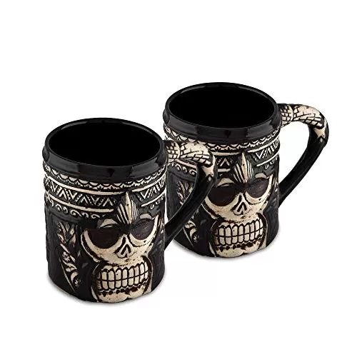Ceramic Ghost Mug Tumbler Party Glasses Beer Tea Coffee Cups Set of 2, 3 image