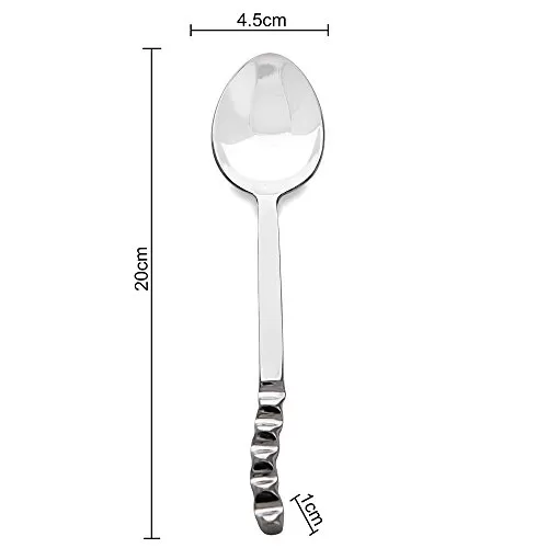 Premium Stainless Steel 6 Pieces Dinner Spoon Regal-Wriggle Cutlery Set Handmade, 2 image