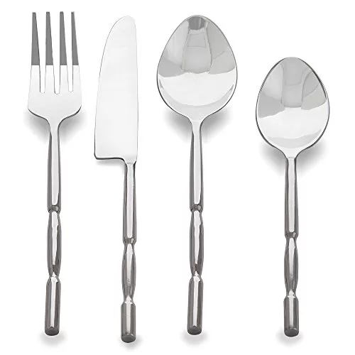 Premium Stainless Steel - Elegant Flatware 16 Pieces Regal Cuts Cutlery Set, 2 image