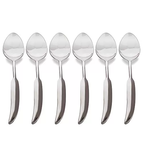 Premium Stainless Steel 6 Pieces Dinner Spoon French Half-Wing Cutlery Set Handmade