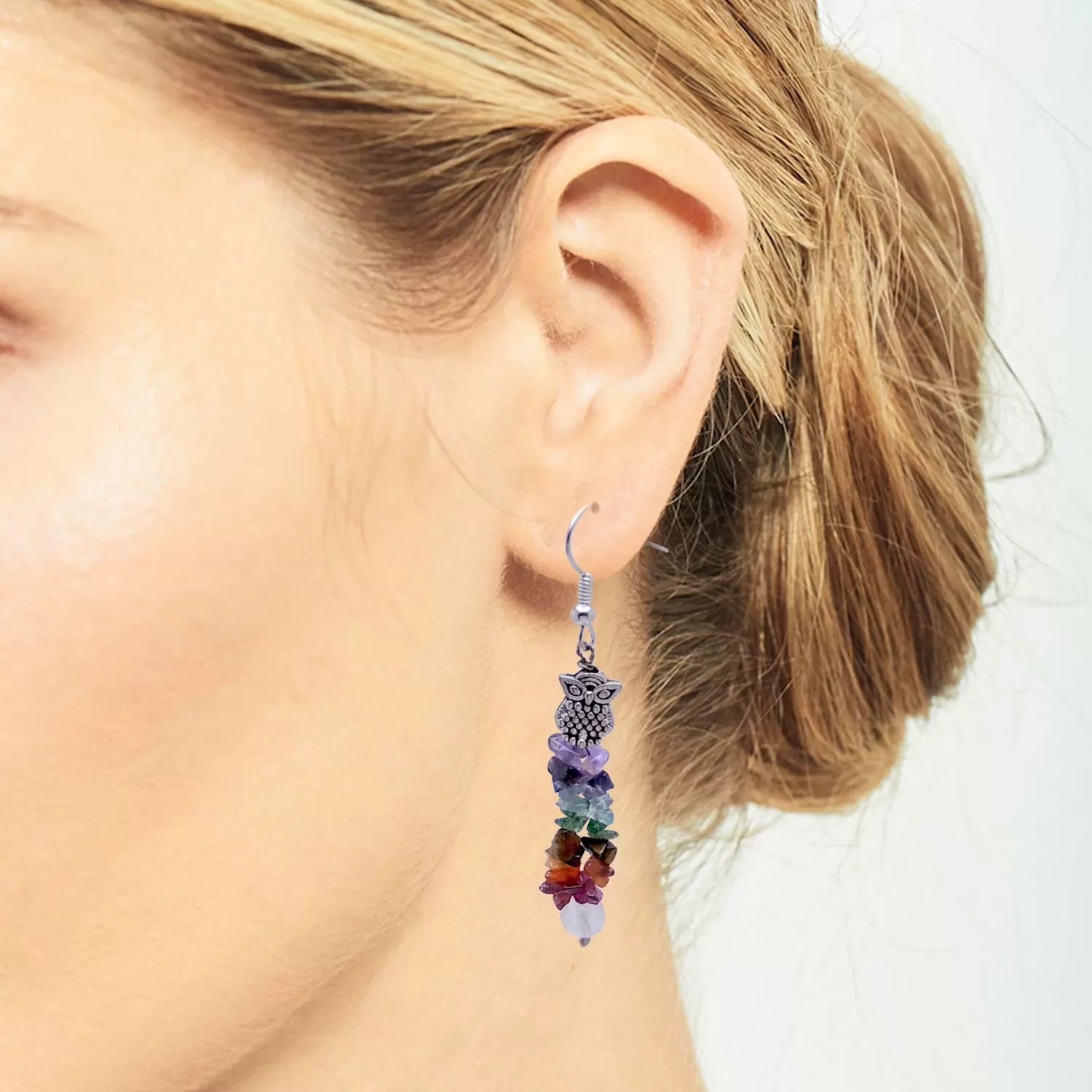 Multi Stone Chip Earing, Color- Multi color, For Women & Girls (Pack of 1 Pc.), 3 image