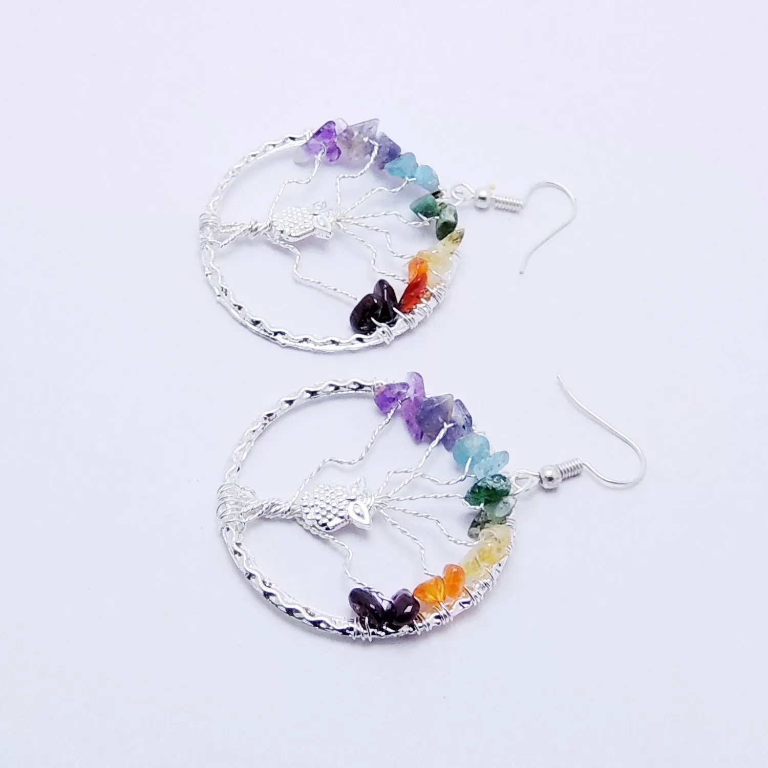 Multi Stone Life Tree Earing, Color- Multi color, For Women & Girls (Pack of 1 Pc.), 4 image