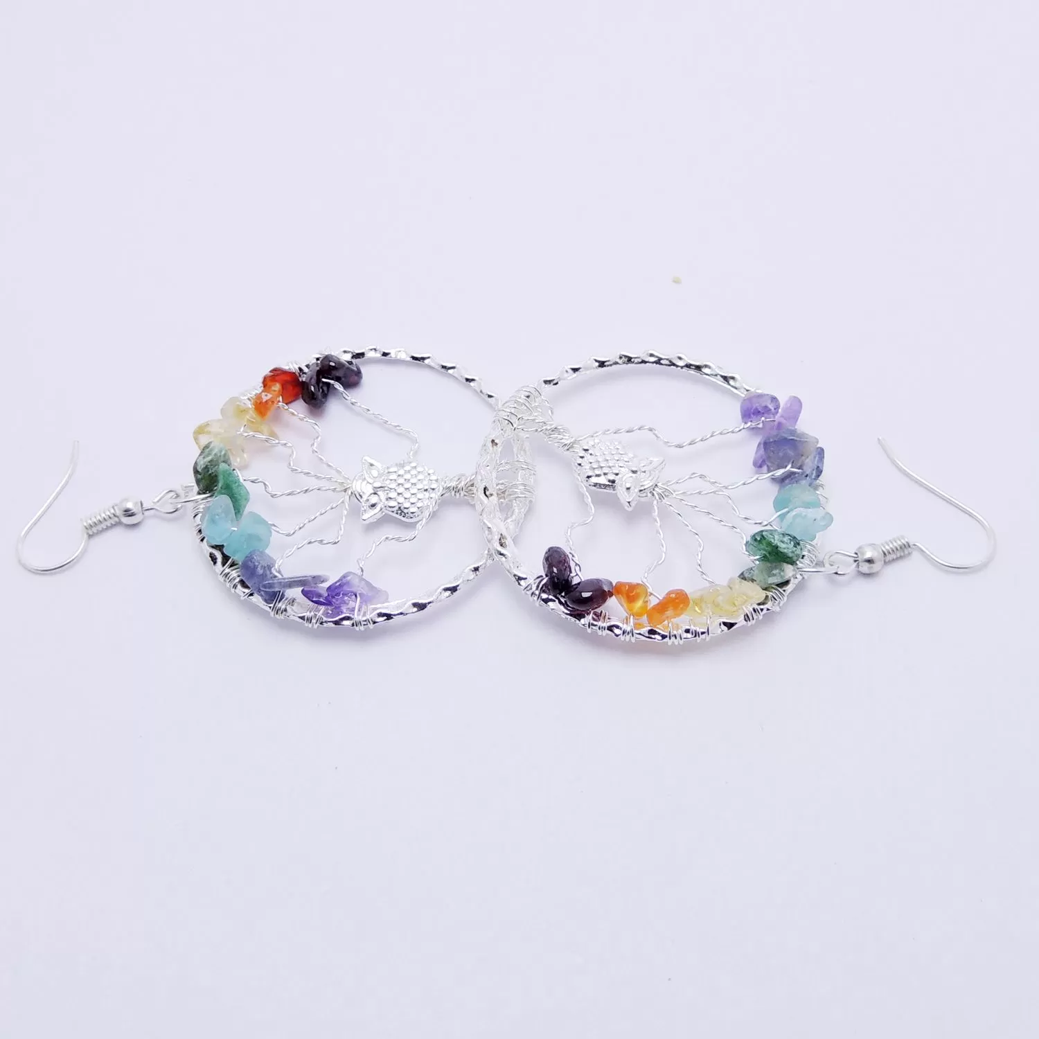 Multi Stone Life Tree Earing, Color- Multi color, For Women & Girls (Pack of 1 Pc.), 2 image