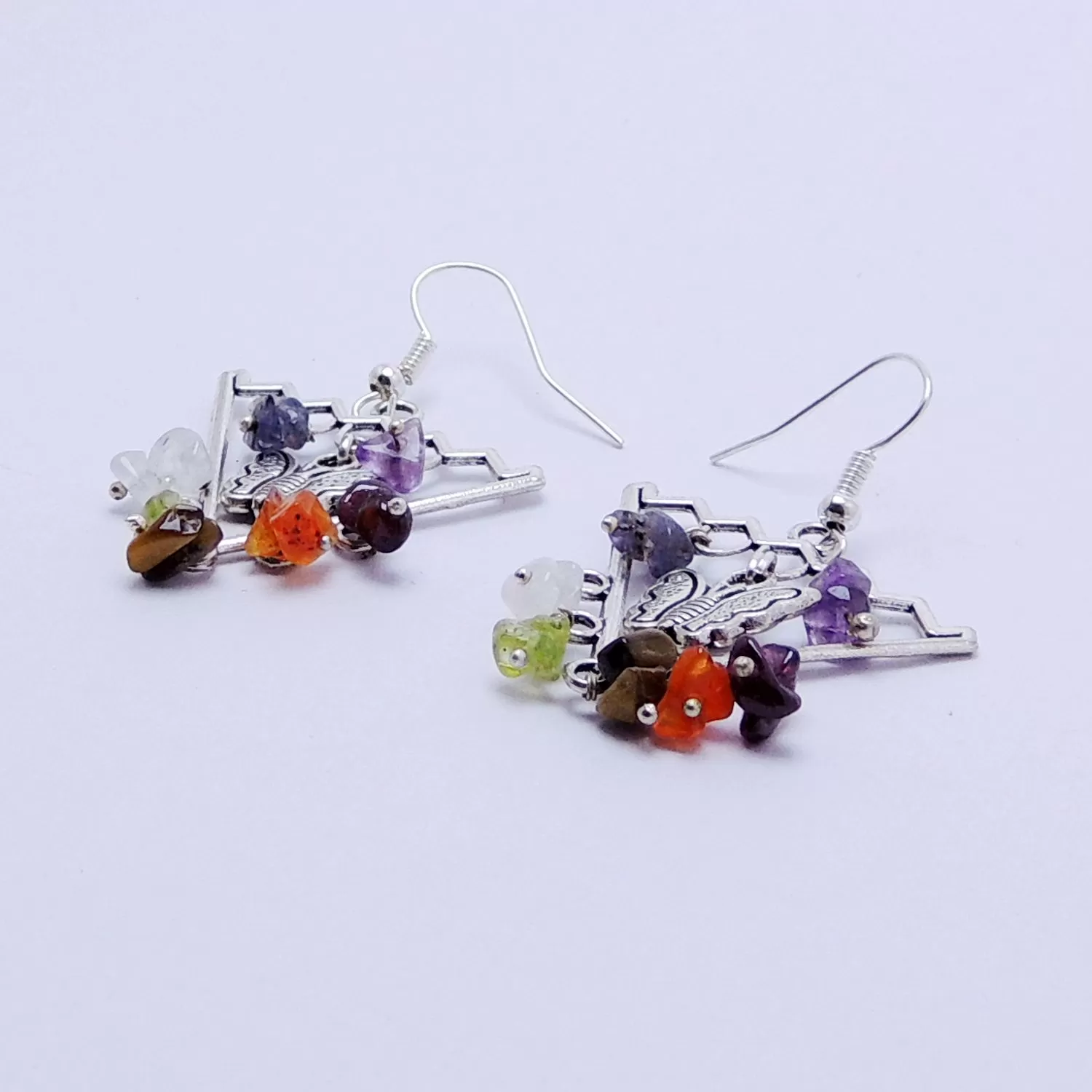 Multi Stone Butterfly Cone Earing, Color- Multi color, For Women & Girls (Pack of 1 Pc.), 2 image