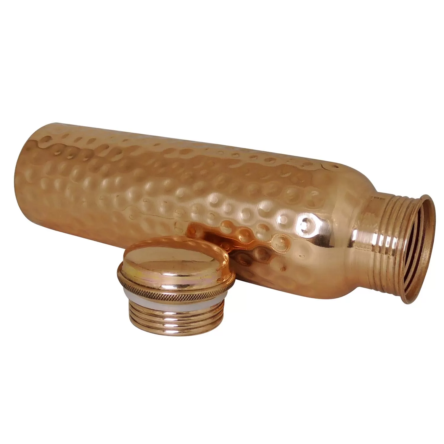 Leak Proof Pure Copper Hammer Bottles for Water 1 Litre for Travelling, 2 image