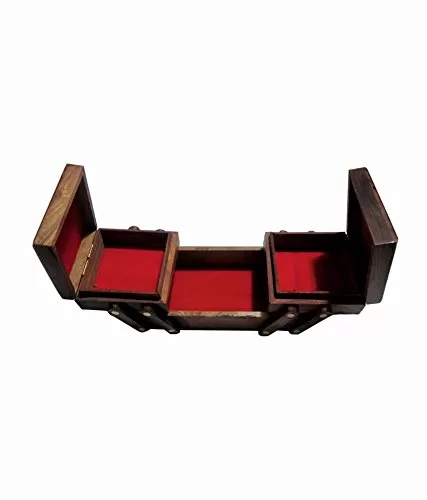 Wooden Handicraft Sliding Jewellery/Dryfruit Box Designer Decorative Gift, 2 image