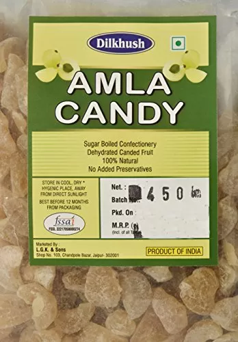 Amla Candy Dried - Indian Sweet Gooseberry 450 gm (15.87 OZ) By Dilkhush, 2 image