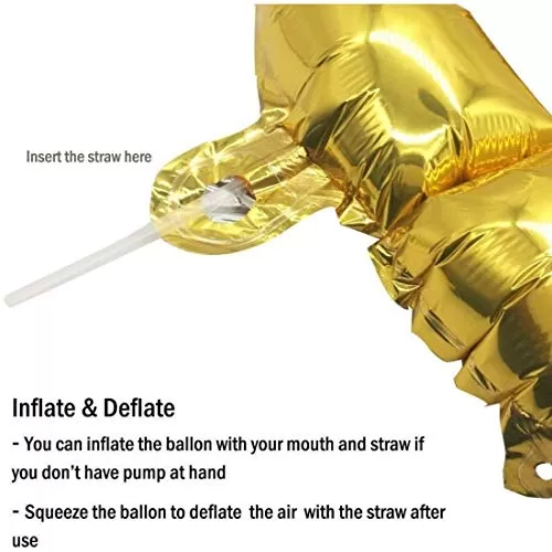 Number 19 Gold Foil Balloon and Latex Balloon