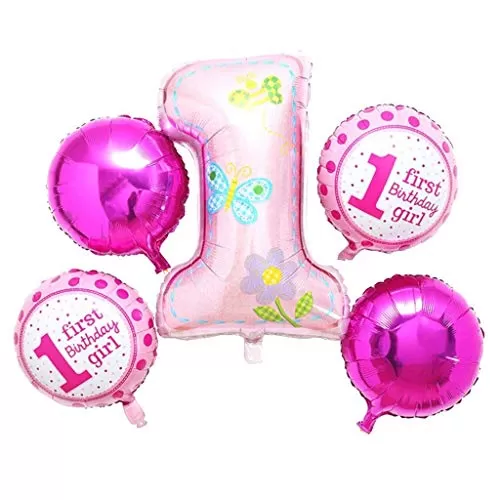 First Brthday Girl air-Toy-foil-Helium Balloons for Brthday/Welcome Small/Small Shower