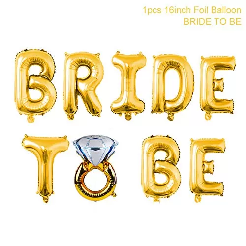Bride to Be Hanging Letter Foil Balloon (Gold)