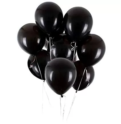 Black Pack of 50 Metallic Shiny Balloon for Theme Party Brthday Anniversary Small Shower and Party Decorations