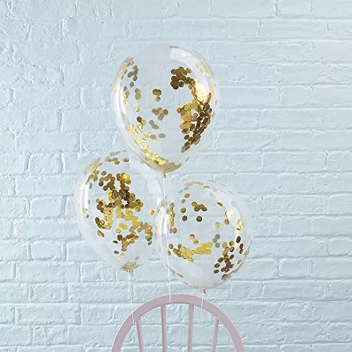 Gold 14th Brthday Decorations Gold Number foil Balloon(16 inches) and Confetti Latex Balloons Bouquet Real Gold Party Supplies Anniversary Decor