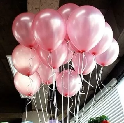 Metallic Party Latex Balloons (Pink)