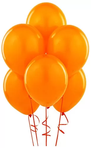 Balloons Unlimited Regular Round Balloons - Orange - Pack of 25 Pieces