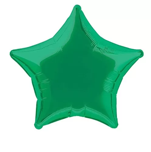 Star Shape Metallic foil Balloon for Decoration Pack of 5 pcs (Green)