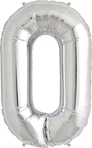 Solid o Letter foil Balloon 17 inch - Silver Balloon (Silver Pack of 1)