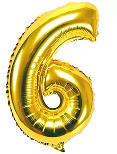 18 " Number 6 Foil Balloons for Brthday Party