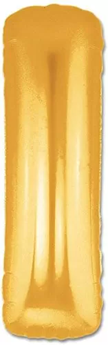 Solid I Letter Foil Balloon 17" Inch Balloon (Gold Pack of 1)