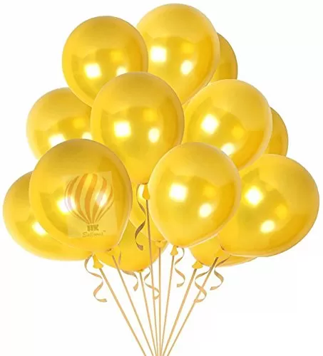 Crafts Stock Latex Party & Celebration Yellow Balloon- Pack of 50